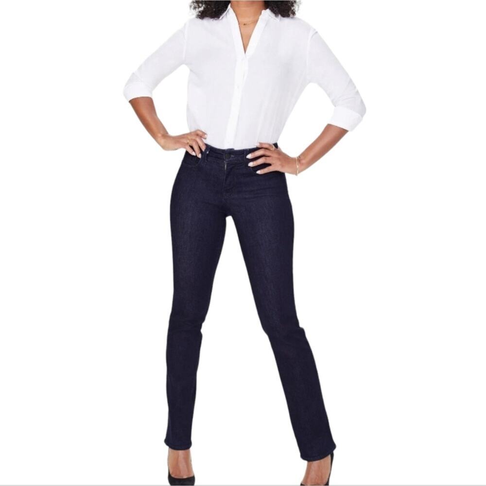 NYDJ Marilyn Straight Super Dark Wash Stretch Jeans Plus Size 22W